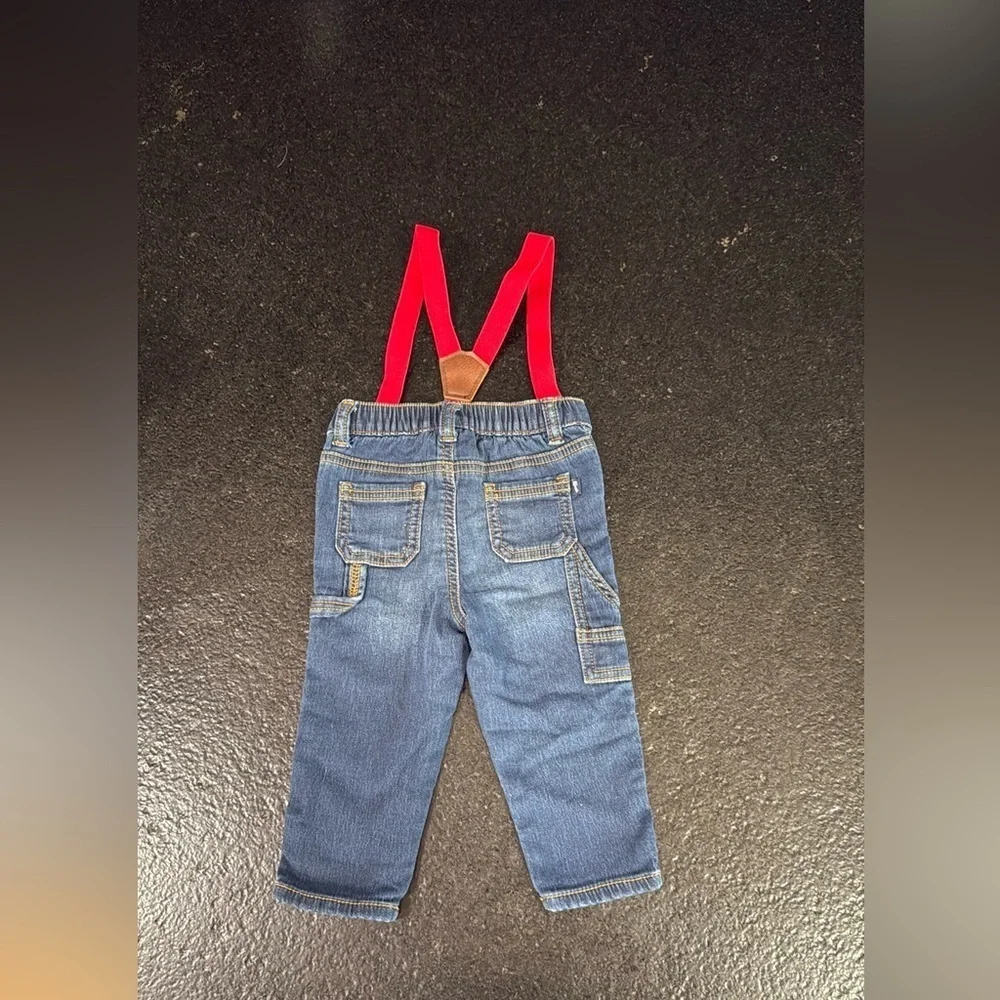 Oshkosh jeans with suspenders 9M